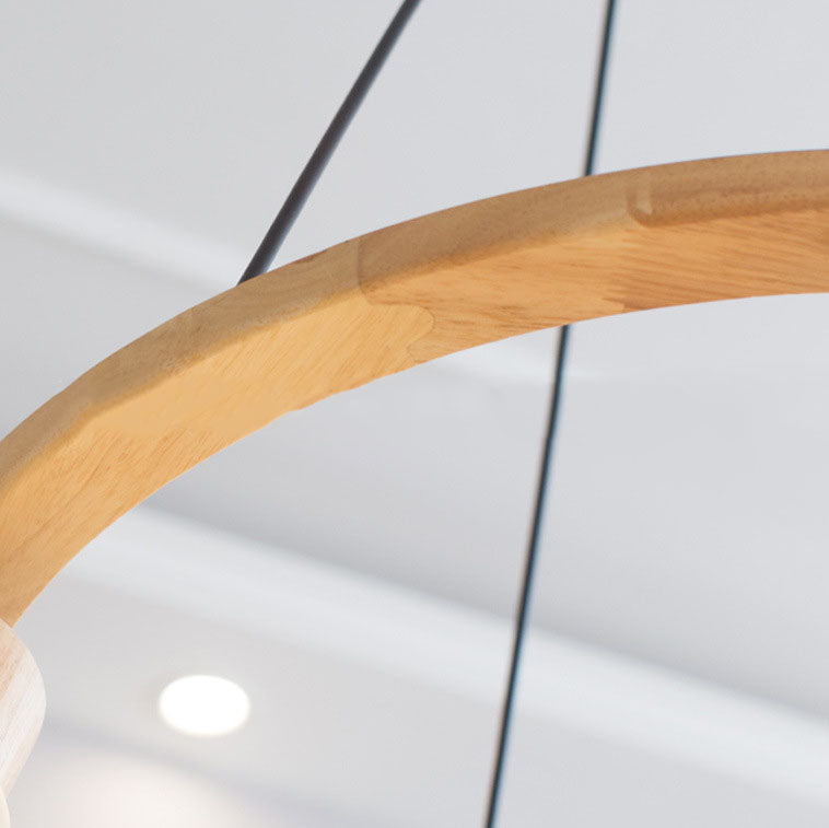 Nordic Minimalist Solid Wood 3/5-Light Bird Chandelier