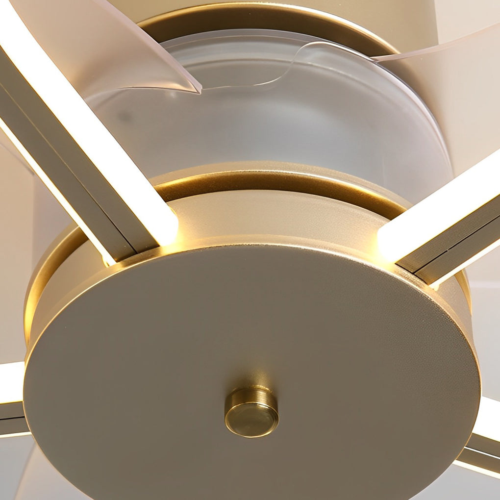Flowers Intelligent Dimmable LED Bladeless Ceiling Fan Lamp