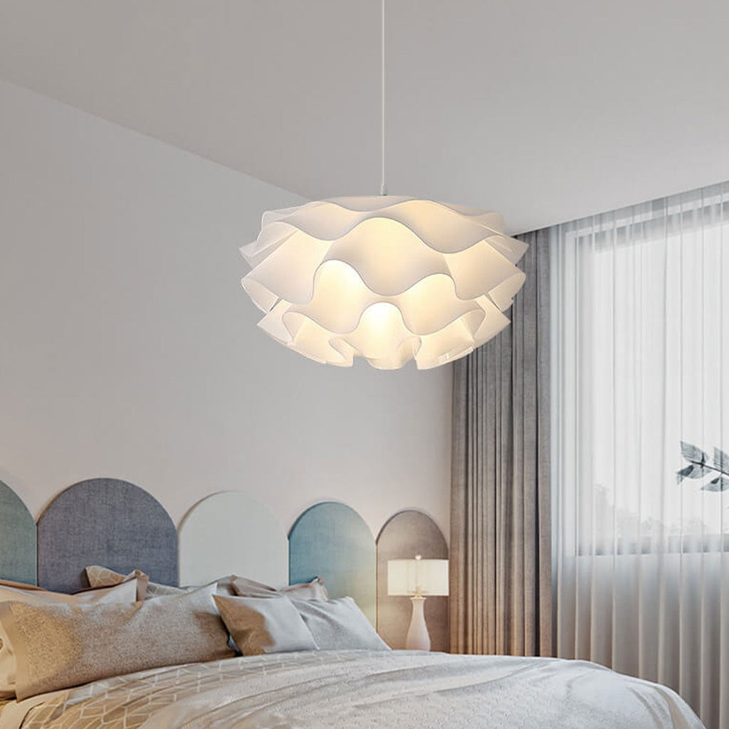 Modern Minimalist Iron Acrylic Floral Pendant Light - 1-Light Fixture for Living Room