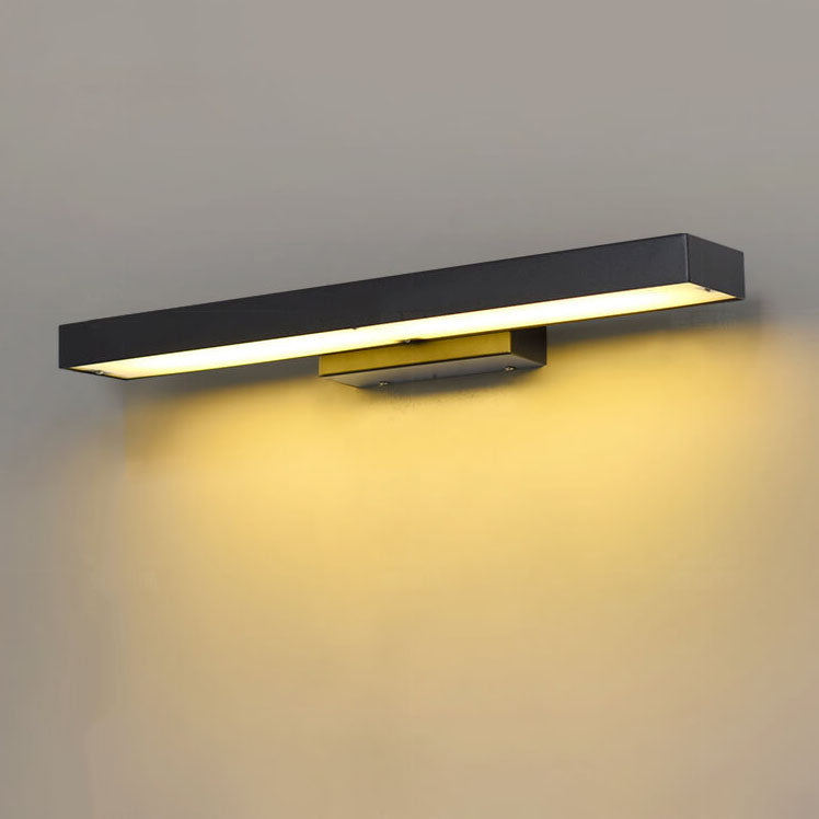 Modern Minimalist LED Outdoor Wall Sconce - Waterproof Rectangular Sensor Light