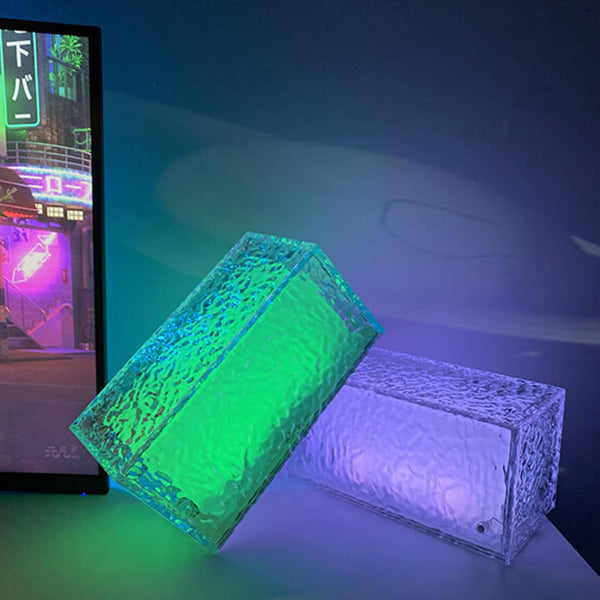 Acrylic RGB LED Ice Cube Table Lamp - Color Changing Decorative Light