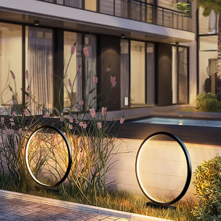 Outdoor Waterproof Acrylic LED Lawn Light with Aluminum Ring Design