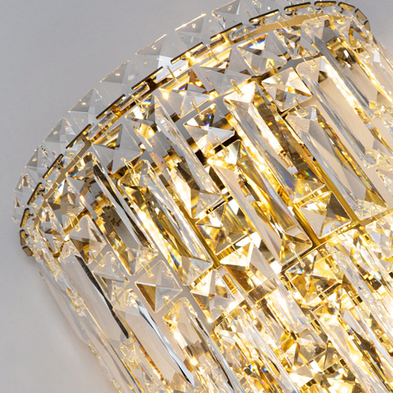 Contemporary Luxury Crystal Tassel Wall Sconce - 1-Light for Living Room