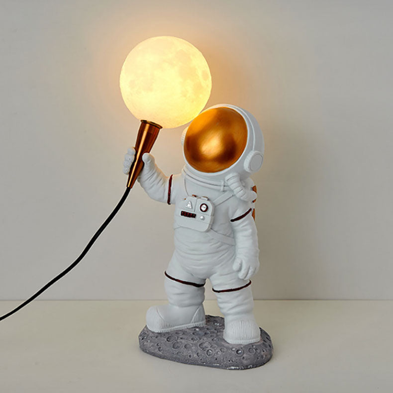 Contemporary Astronaut Wall Sconce - Resin ABS 1-Light Lamp for Bedroom