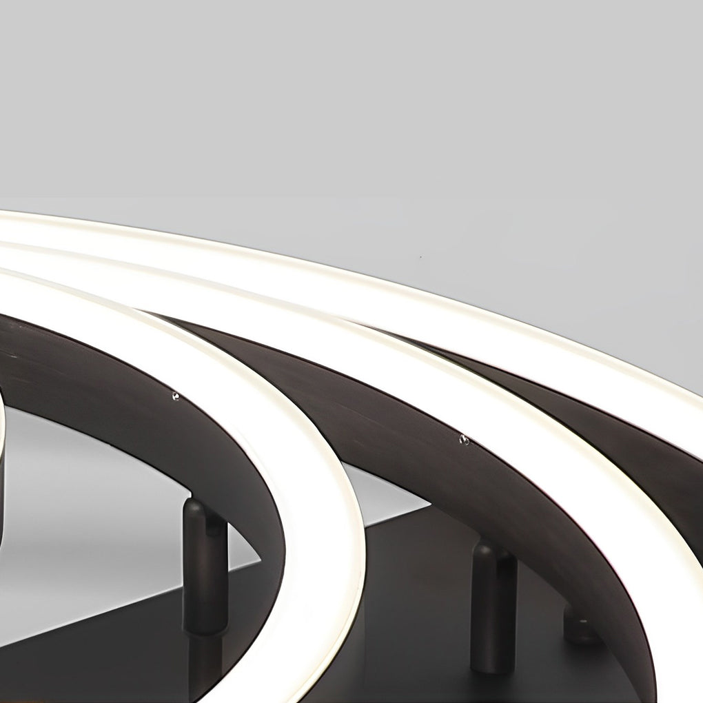 Adjustable Multiple Circular LED Modern Flush Mount Ceiling Light