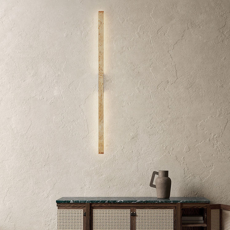 Wabi-Sabi Yellow Travertine LED Wall Sconce Lamp