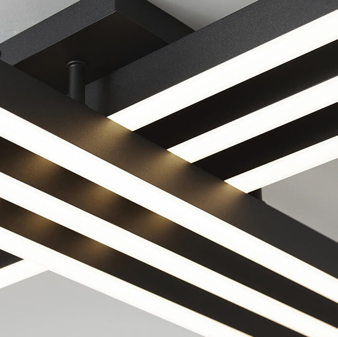 Industrial Aluminum Geometric LED Flush Mount Light
