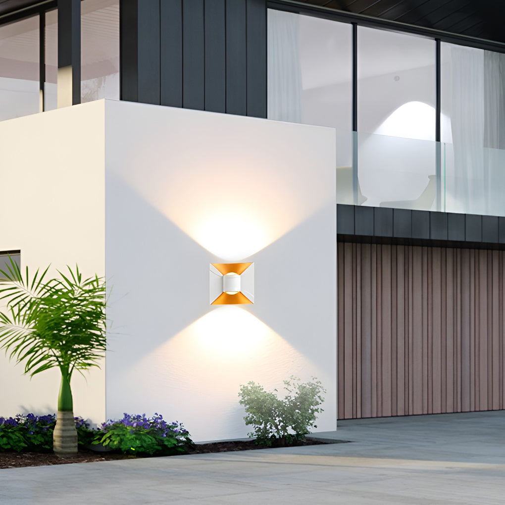 LED Waterproof Outdoor Sconces - 6W Modern Square Up Down Lights