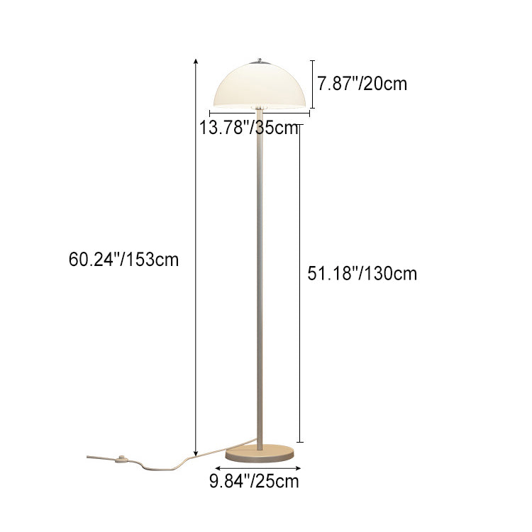 Modern Art Deco Half Circle Floor Lamp - Iron & Acrylic 1-Light for Living Room
