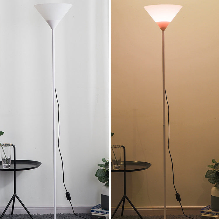 Minimalist Cone Shade Floor Lamp - 1-Light Modern Design, Stylish Lighting for Living Room, Bedroom, and Office