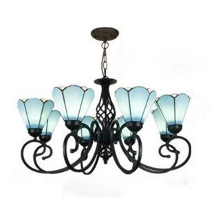 European Creative Tiffany Glass Chandelier - 3/5/6/8 Lights для дома, интерьера, освещения, стильный дизайн, уникальные светильники, ручная работа, декоративное освещение.