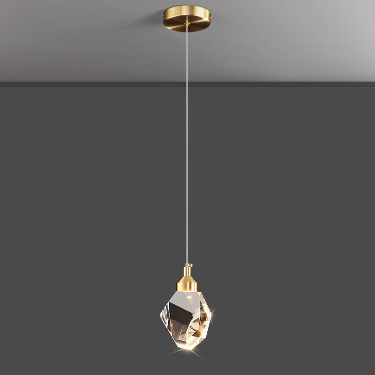 Modern Luxury Crystal Iron LED Pendant Light for Living Room