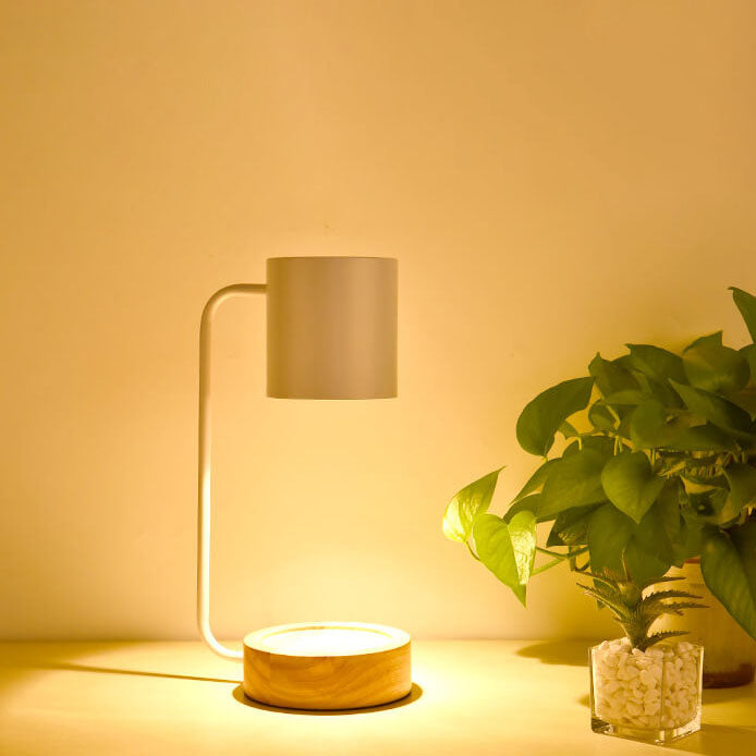 Japanese Minimalist Wood Melting Wax Table Lamp with Dimming Feature