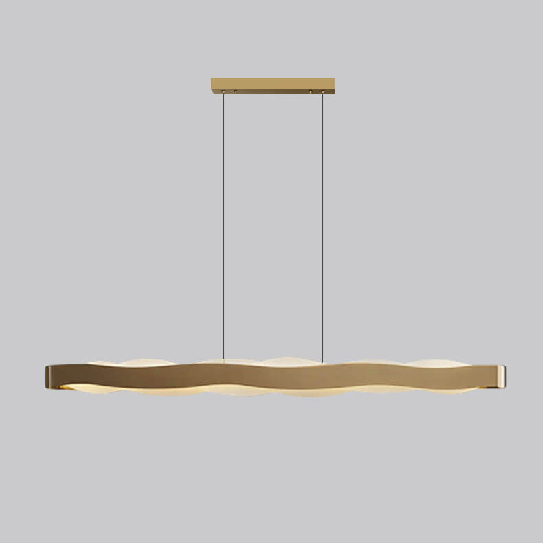 Modern Luxury Stainless Steel LED Chandelier - Long Bar Design with Acrylic Accents for Elegant Lighting