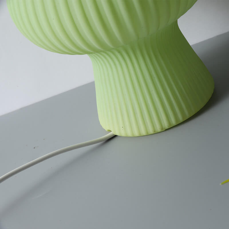 Modern Minimalist Mushroom 1-Light Glass Table Lamp for Bedside, Stylish Nightstand Lighting, Contemporary Home Decor, Elegant Glass Shade, LED Compatible, Small Space Accent Light, Chic Bedroom Lamp