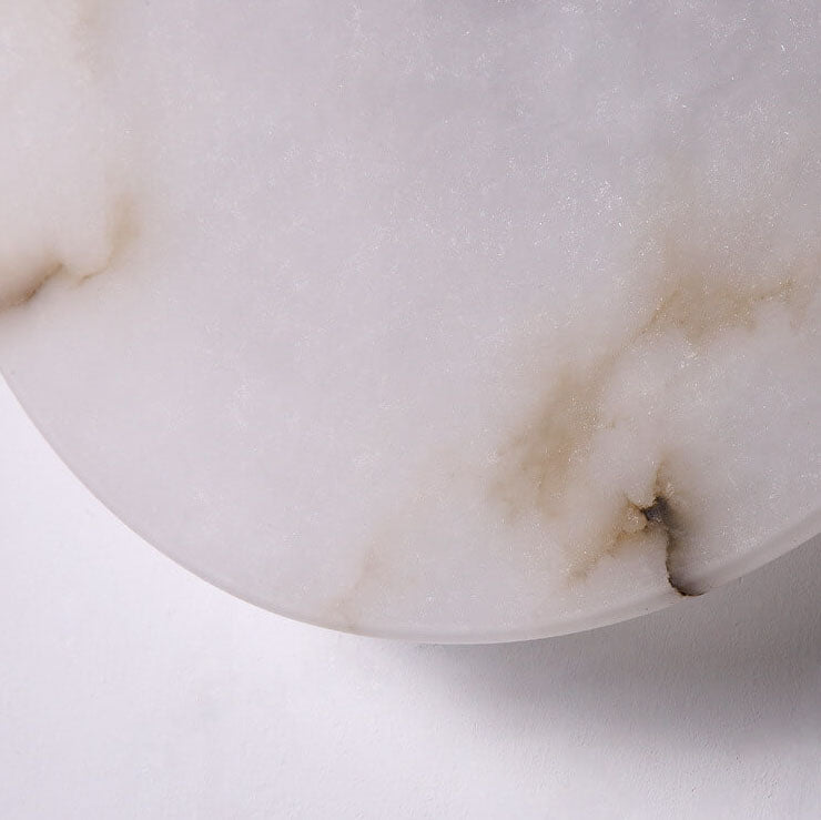 Contemporary Luxury Marble Iron LED Wall Sconce for Living Room & Bedroom