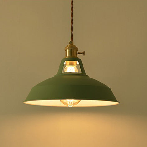 Contemporary Scandinavian Round Macaron Pendant Light - 1-Light for Living Room