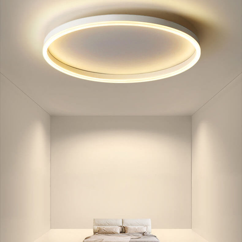 Nordic Minimalist Circle Ring LED Flush Mount Ceiling Light - Iron & Acrylic Design