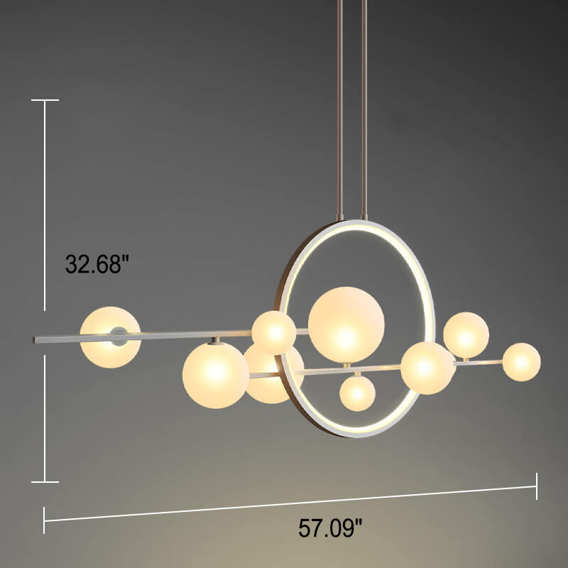 Modern Glass Bubble Chandelier - 7/10 Light Magic Bean Island Pendant Lighting