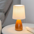 12" Pleated Shade Dimmable Glass Table Lamp - Stylish Lighting for Home Decor