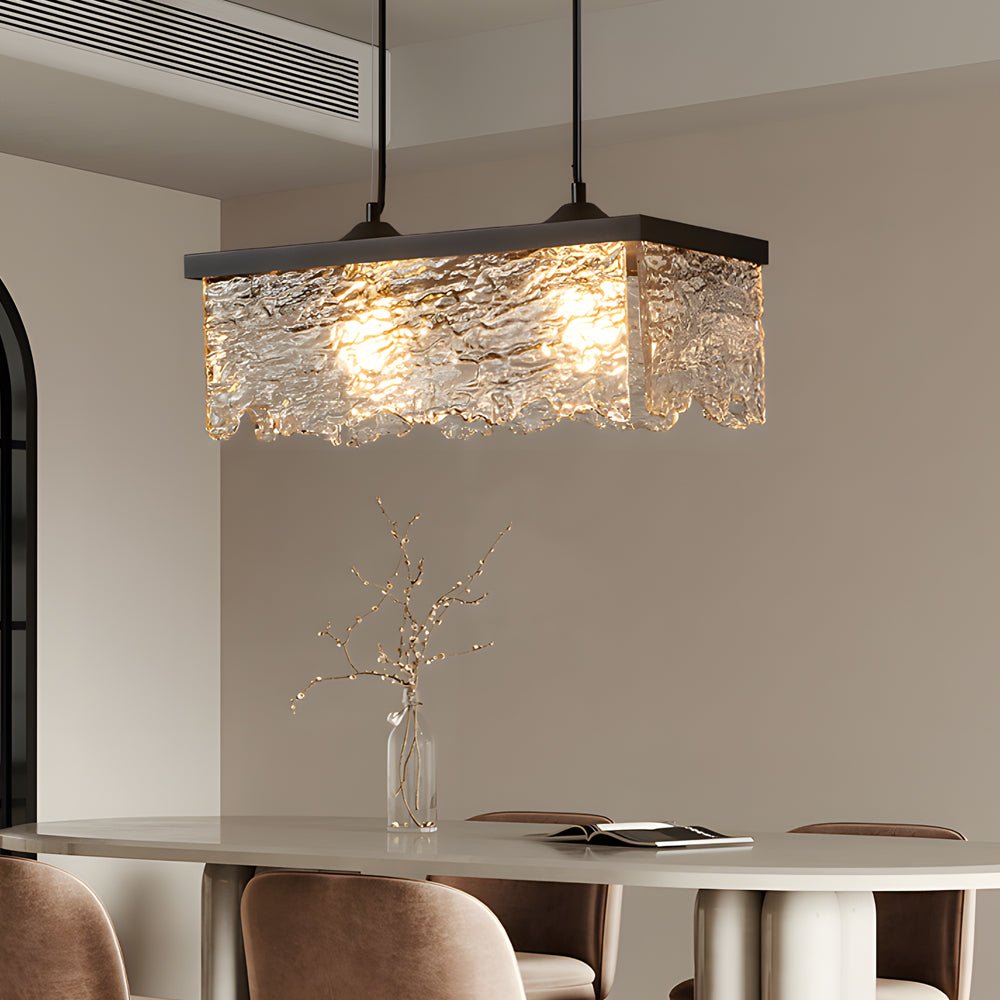 Half-Light Glass 3-Step Dimming Chandelier for Dining Room