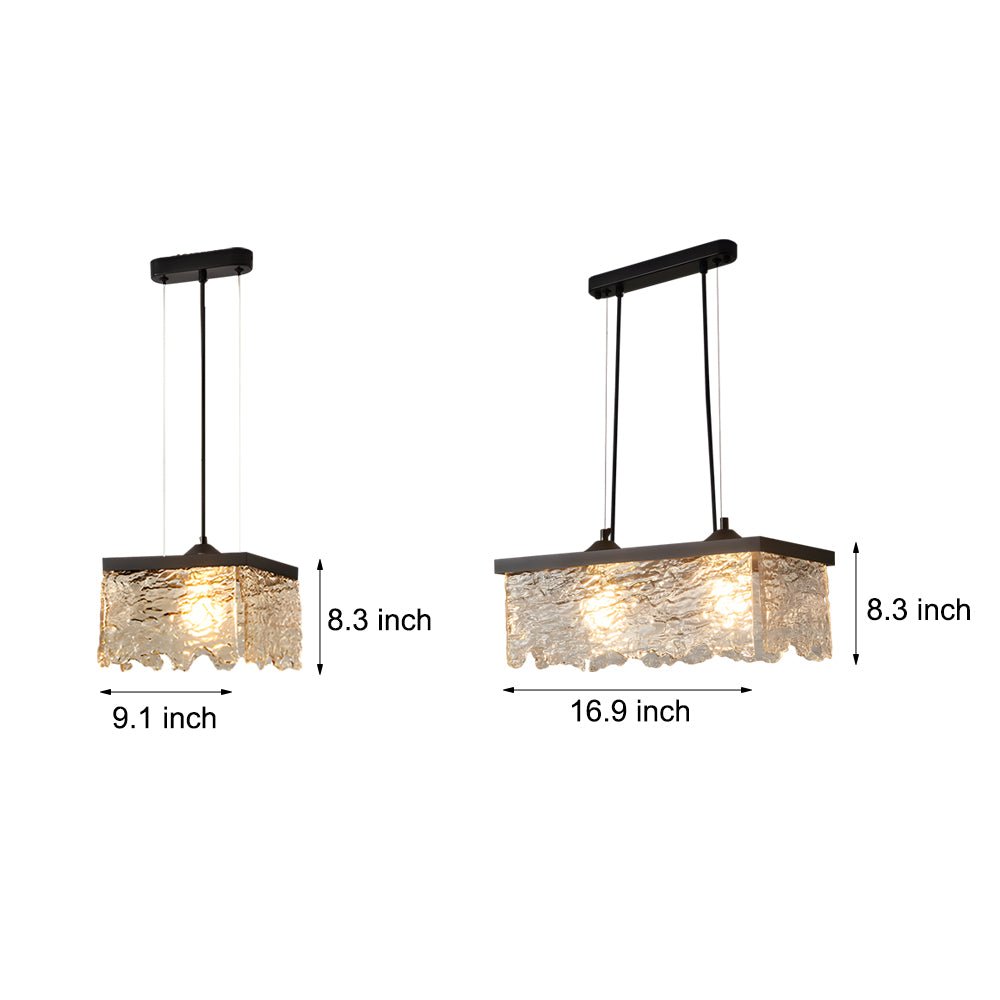 Half-Light Glass 3-Step Dimming Chandelier for Dining Room