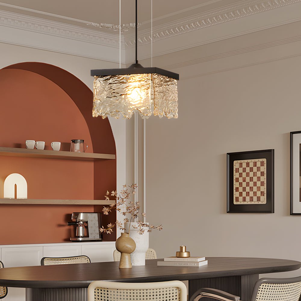 Half-Light Glass 3-Step Dimming Chandelier for Dining Room