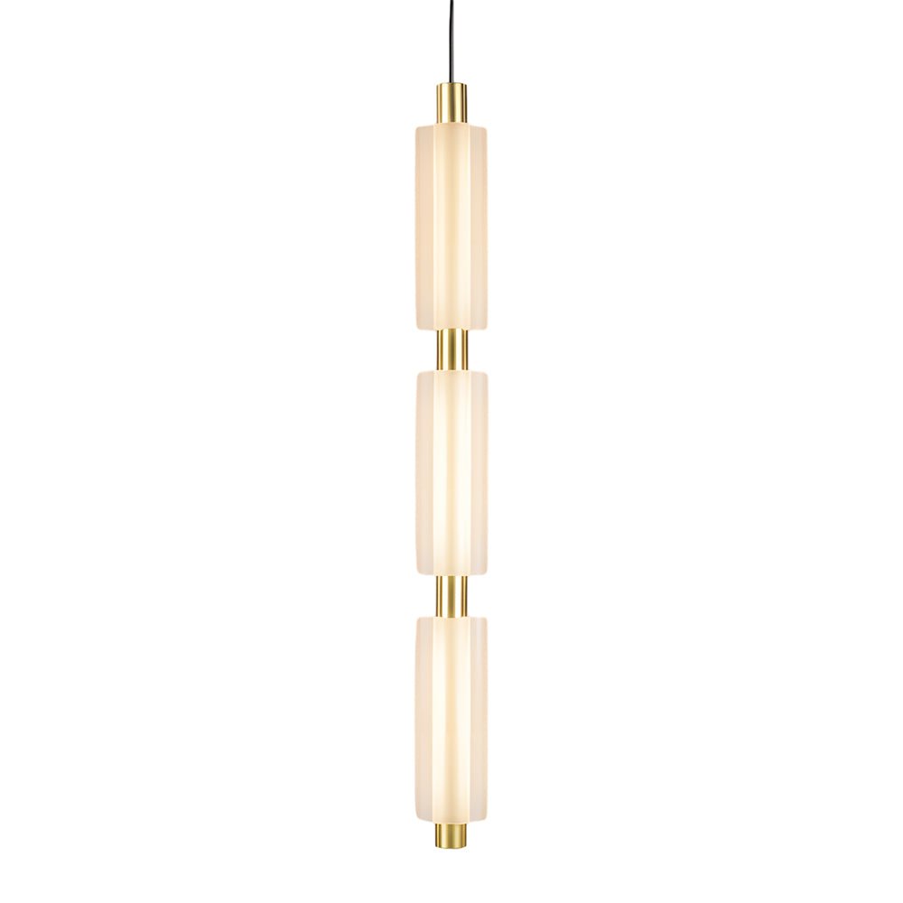 Modern Acrylic Cylinder Pendant Lights - Gold/Black Hanging Lamp