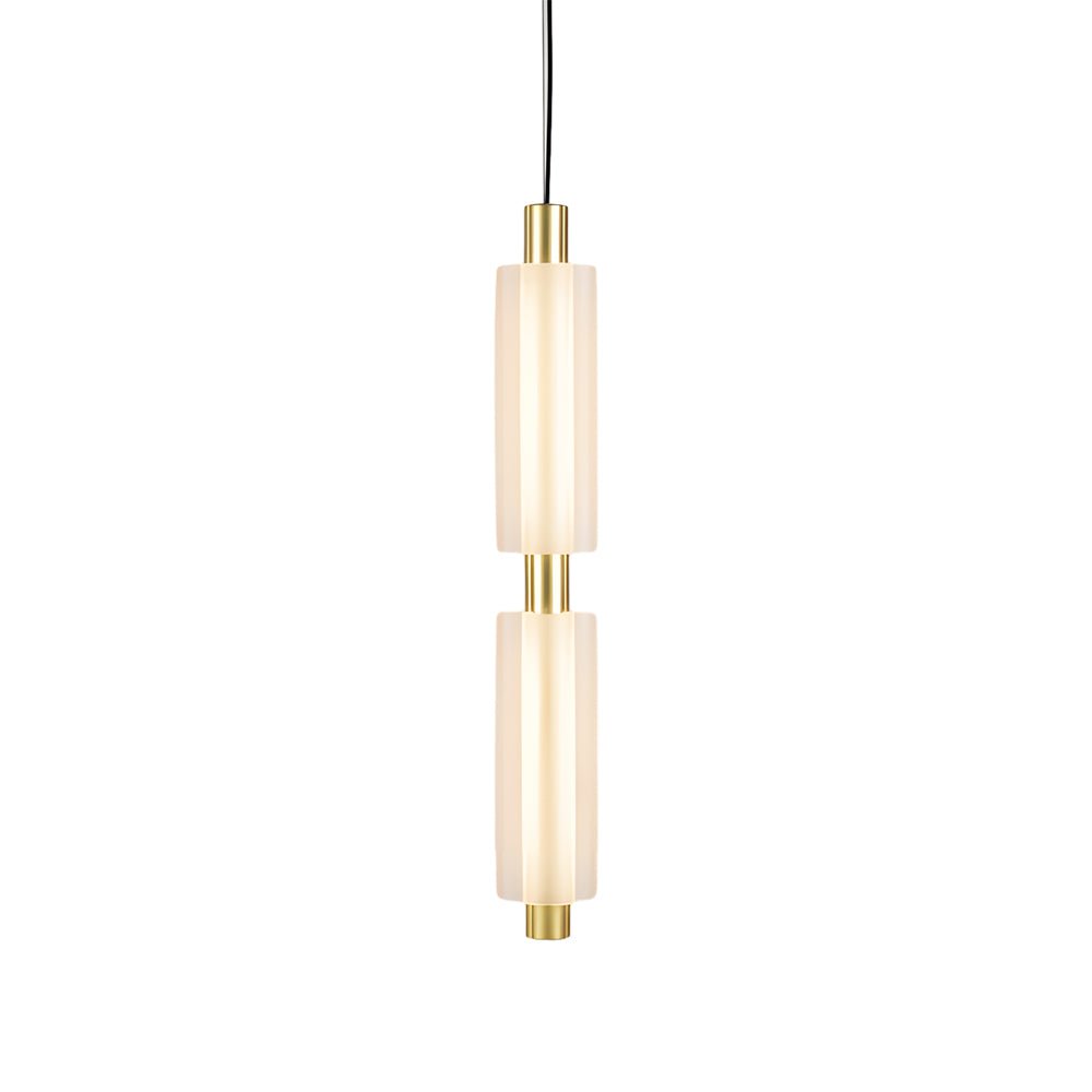 Modern Acrylic Cylinder Pendant Lights - Gold/Black Hanging Lamp