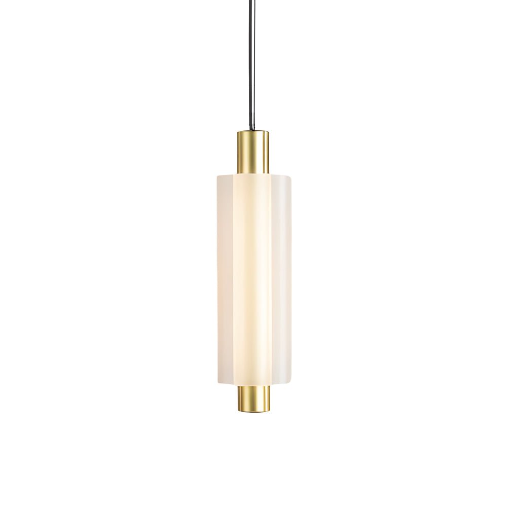 Modern Acrylic Cylinder Pendant Lights - Gold/Black Hanging Lamp