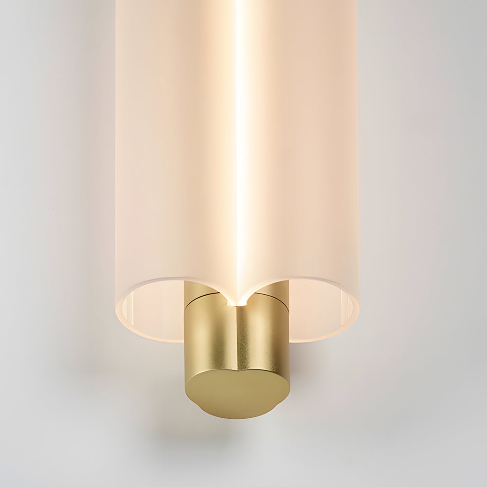 Modern Acrylic Cylinder Pendant Lights - Gold/Black Hanging Lamp
