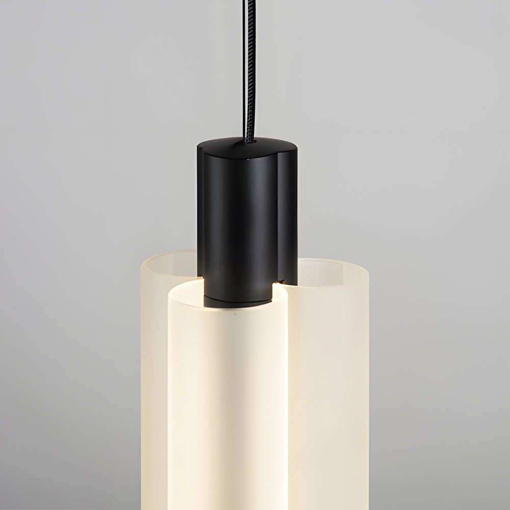 Modern Acrylic Cylinder Pendant Lights - Gold/Black Hanging Lamp