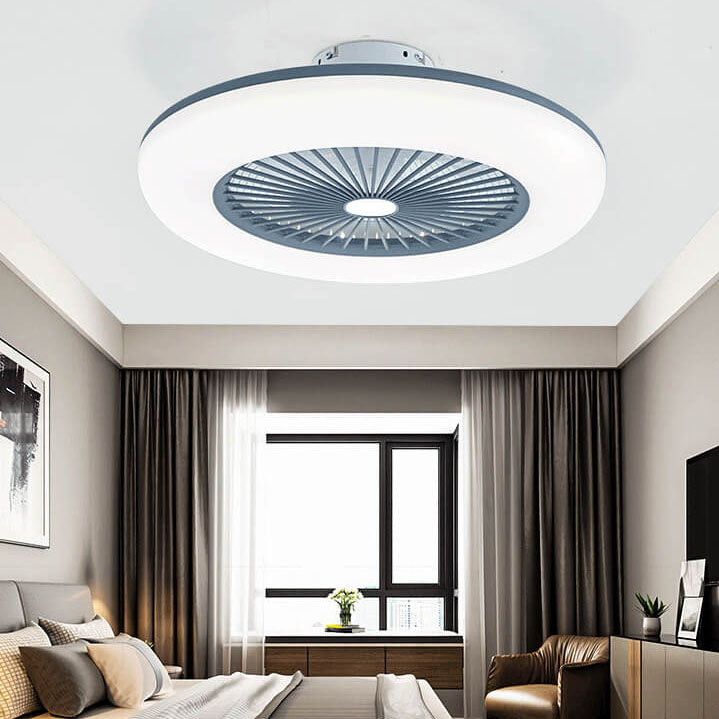 Modern Acrylic Ceiling Fan LED Semi-Flush Mount Lighting