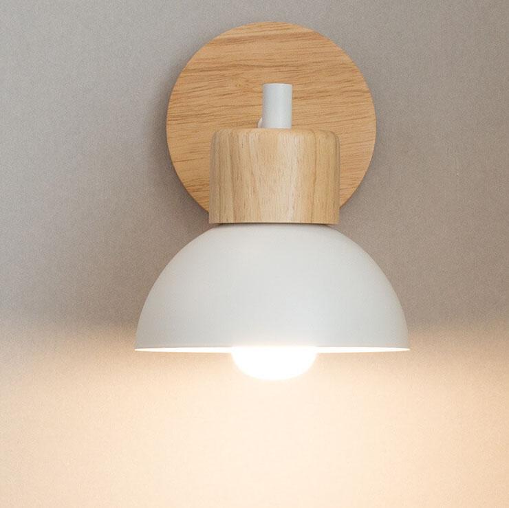 Nordic Wood Metal 1-Light Wall Sconce – Modern Scandinavian Design Lighting