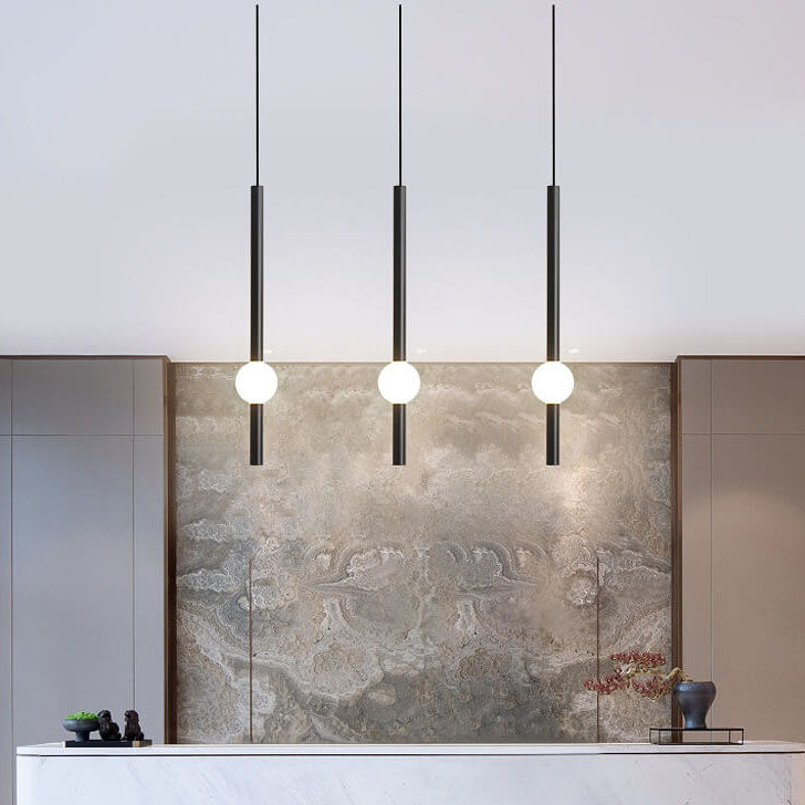 Modern Minimalist LED Pendant Light with Metal Ball Design