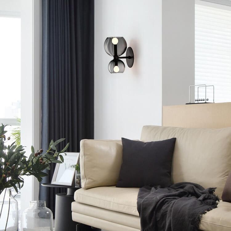 Modern 2-Light Bowl Wall Sconce - Elegant Lighting Fixture for Stylish Decor
