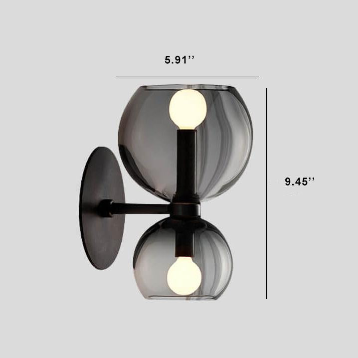 Modern 2-Light Bowl Wall Sconce - Elegant Lighting Fixture for Stylish Decor