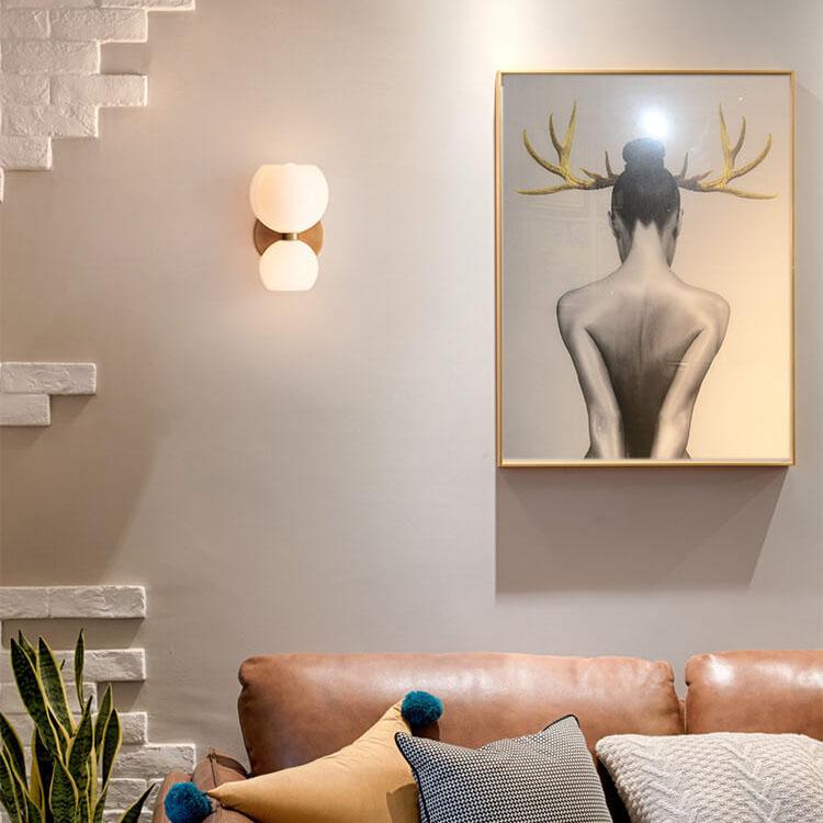 Modern 2-Light Bowl Wall Sconce - Elegant Lighting Fixture for Stylish Decor