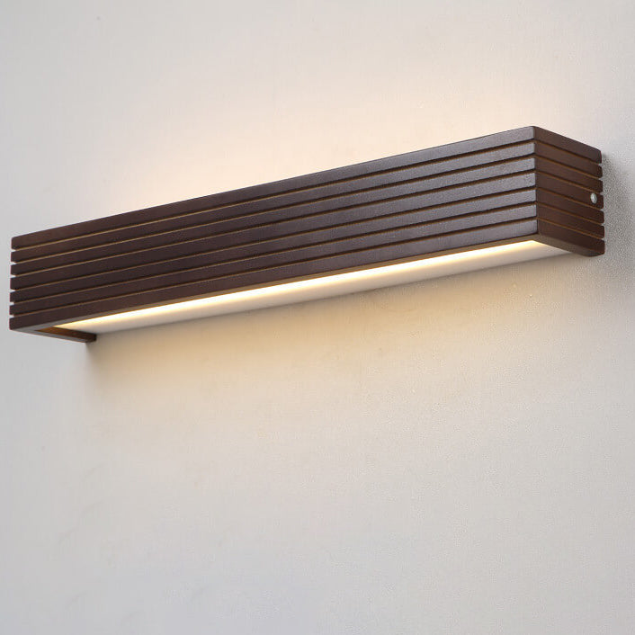 Modern Chinese Walnut Wall Sconce LED Lamp - Stylish Vanity Light Fixture