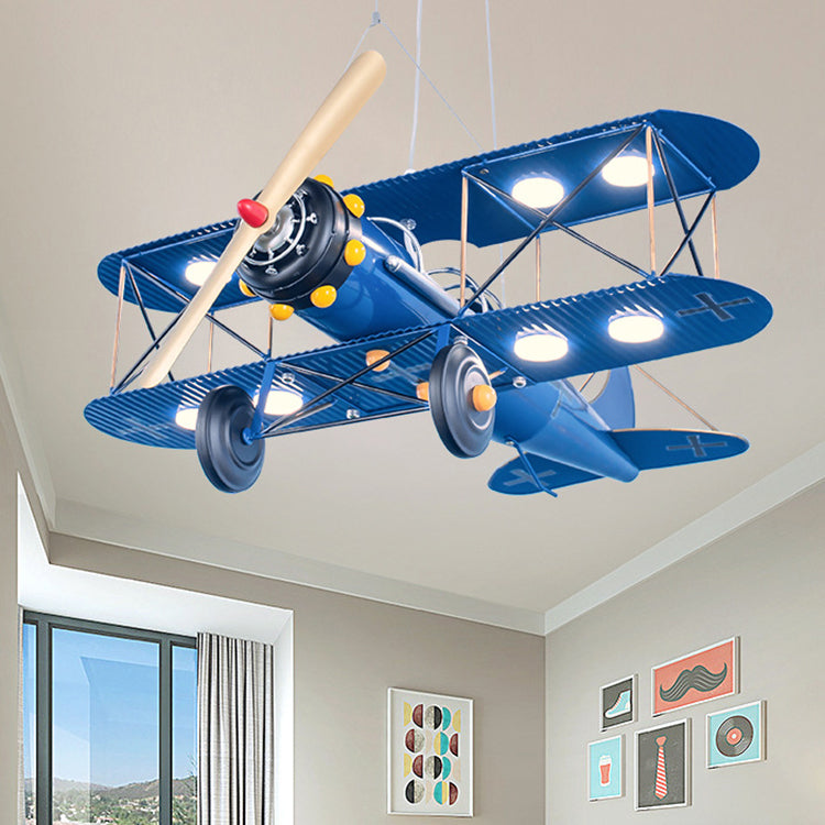 Contemporary Creative Kids Aircraft Hardware Acrylic LED Chandelier for Bedroom – Unique Aviation-Inspired Lighting, Modern Kids Room Decor, Airplane-Themed Light Fixture, Stylish Acrylic Chandelier, Beautiful Children’s Bedroom Lighting, Colorful LED Han