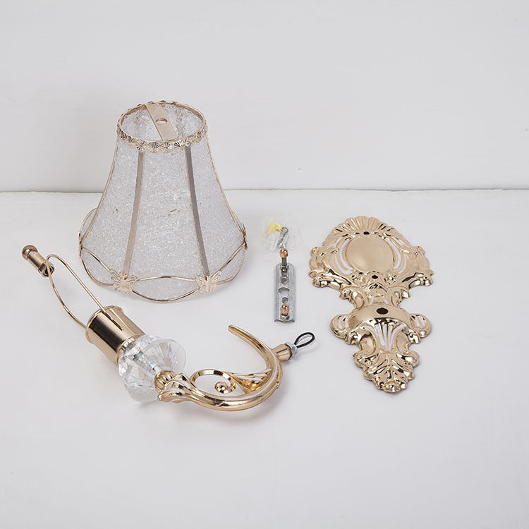 Traditional Resin Iron Conic Cylinder 1-Light Wall Sconce for Bedside
