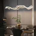 Contemporary Acrylic Corrugated LED Pendant Light for Living Room