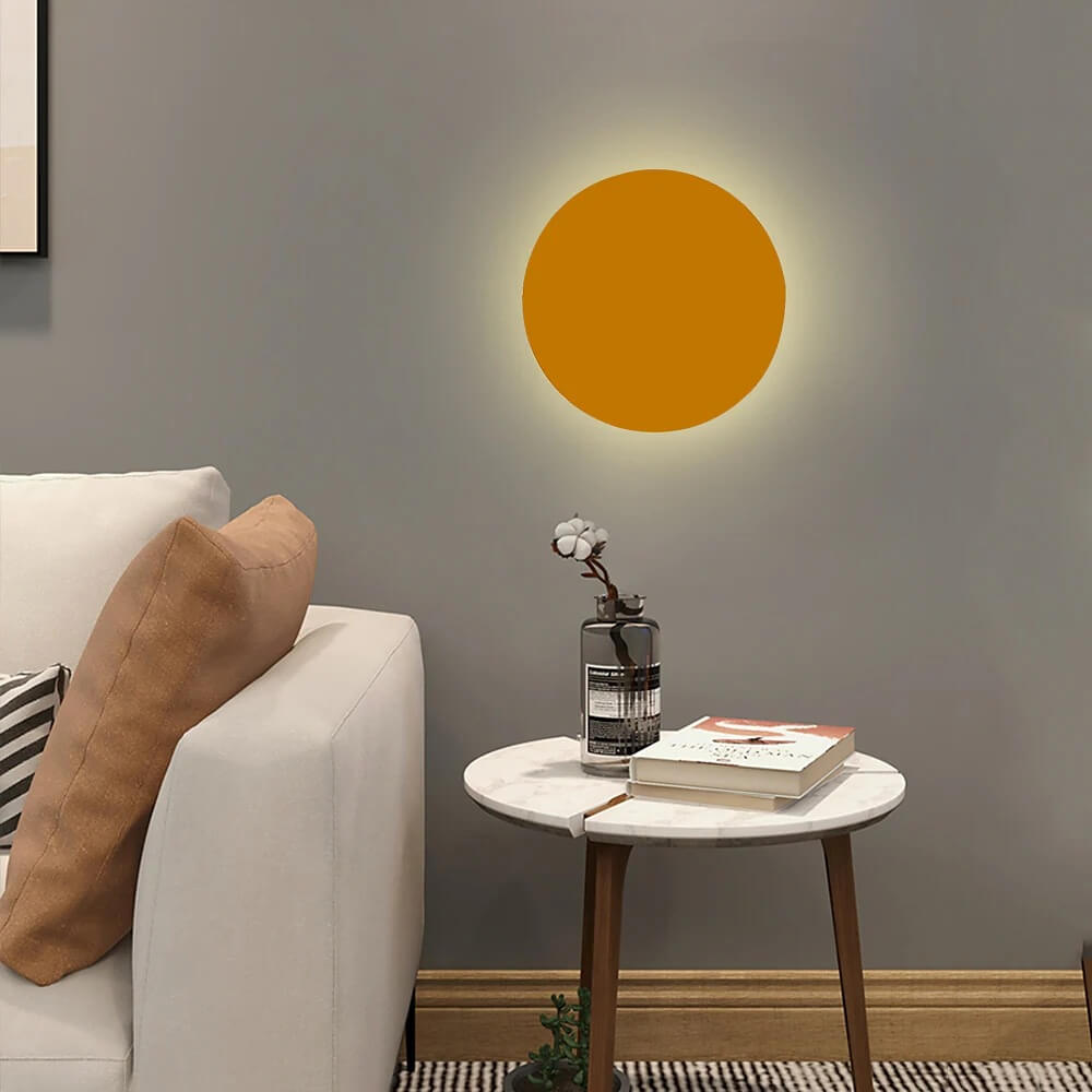 Colorful Modern Minimalist Round Iron LED Wall Sconce Lamp
