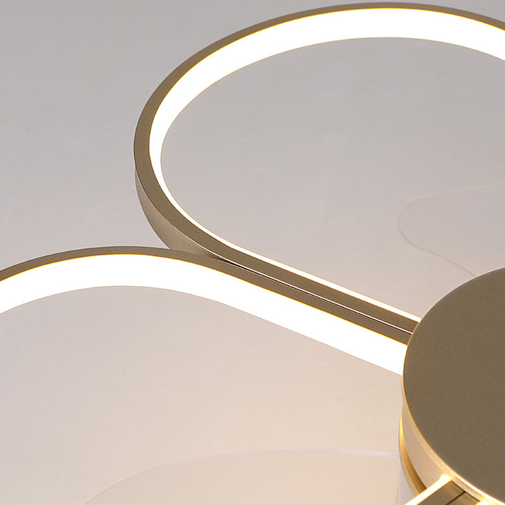 Flowers Intelligent Dimmable LED Ceiling Fan Lamp - Modern Bladeless Design, Quiet Operation, Energy Efficient Lighting