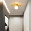 Glass Ball Semi-Flush Mount Light Fixture for Modern Home Decor