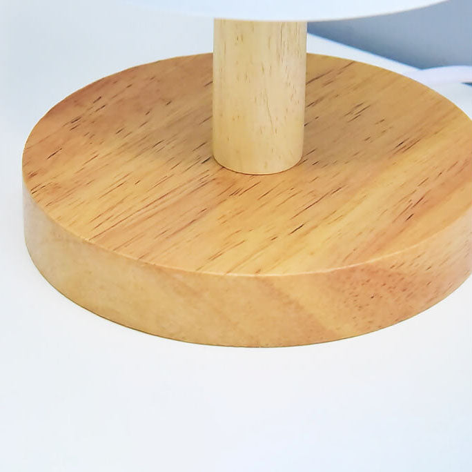 Modern Minimalist LED Table Lamp, Fabric Column Landscape Design, Wood Base Lighting, Contemporary Home Decor, Stylish Nightstand Lamp, Energy-Efficient LED, Living Room Accent Light, Bedroom Illumination, Unique Design Lamps, Eco-Friendly Lighting Soluti