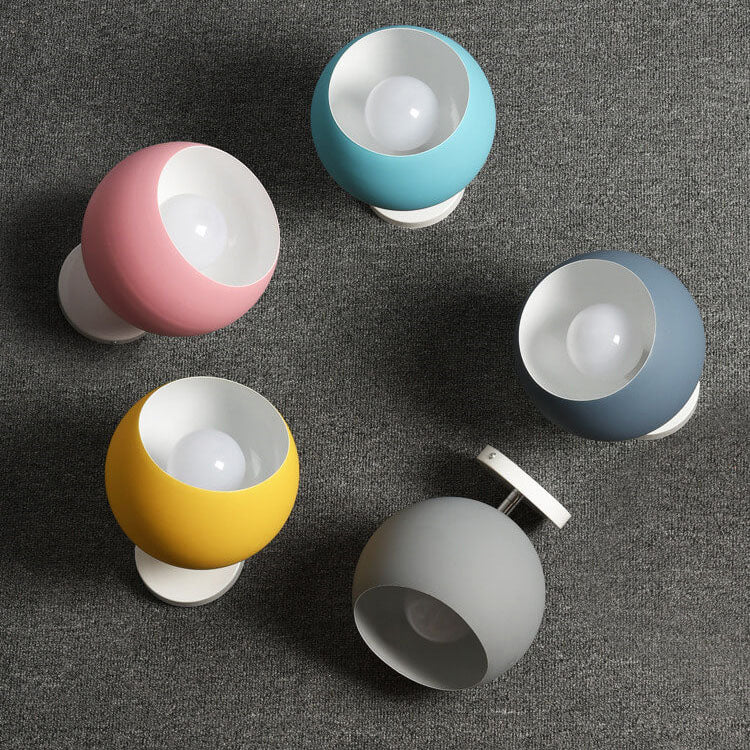 Nordic Macaron Dome Semi-Flush Mount Light - Modern Ceiling Fixture, Stylish Lighting for Home, Kitchen, Dining Room, Entryway, Nordic Design