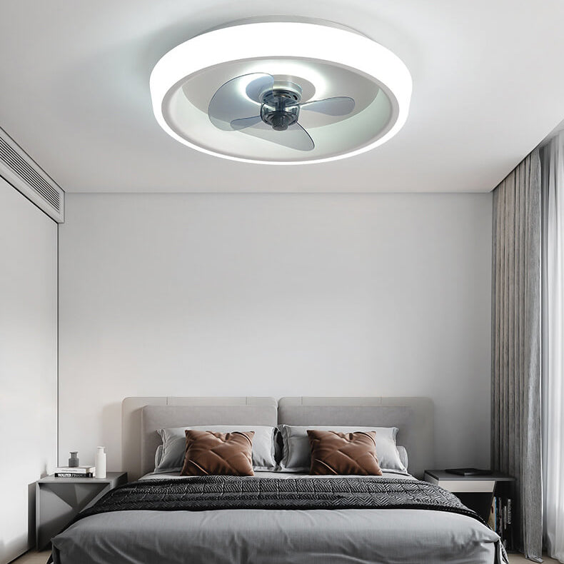 Modern Acrylic LED Ceiling Fan Light - Lightweight Flush Mount Fixture