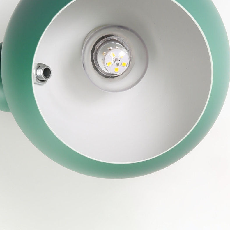 Nordic Cartoon Bear Dome 1-Light Kids Wall Sconce Lamp for Nursery, Children's Room Lighting, Playroom Decor, Cute Animal Wall Light, Adjustable LED, Ceiling Mount, Soft Nightlight, Baby Room Wall Fixture, Unique Kids' Bedroom Decor, Eco-Friendly Design
