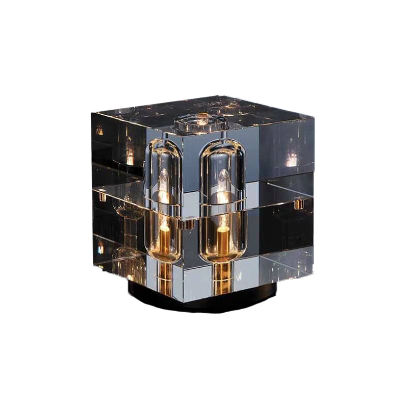 Modern Crystal Geometric 1-Light Table Lamp for Home Decor